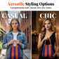 Gestreifte Strick-Bucket-Tasche – leicht, flexibel & vielseitig – ideal für den Alltag, Strand & Shopping