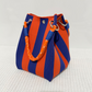 Gestreifte Strick-Bucket-Tasche – leicht, flexibel & vielseitig – ideal für den Alltag, Strand & Shopping
