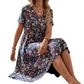 👗✨ 50% RABATT! Sommerkleid für Damen mit Blumenmuster, V-Ausschnitt und kurzen Ärmeln – Leicht, romantisch & perfekt für warme Tage 🌸