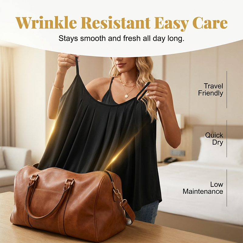 👗 JETZT 50% RABATT! 🌿 Luftiges Plissee-Sommerträgerhemd – Weiches Atmungsaktives Gewebe & Lockere Passform – Elegantes Design & Vielseitiger Stil – Perfekt für Freizeitausgänge ☀️