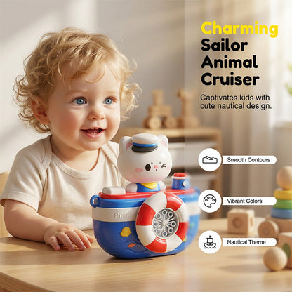 ⛵✨ Seifenblasenmaschine im Matrosen-Boot-Design – Automatische Blasenparty für Kindergeburtstage & Gartenfest