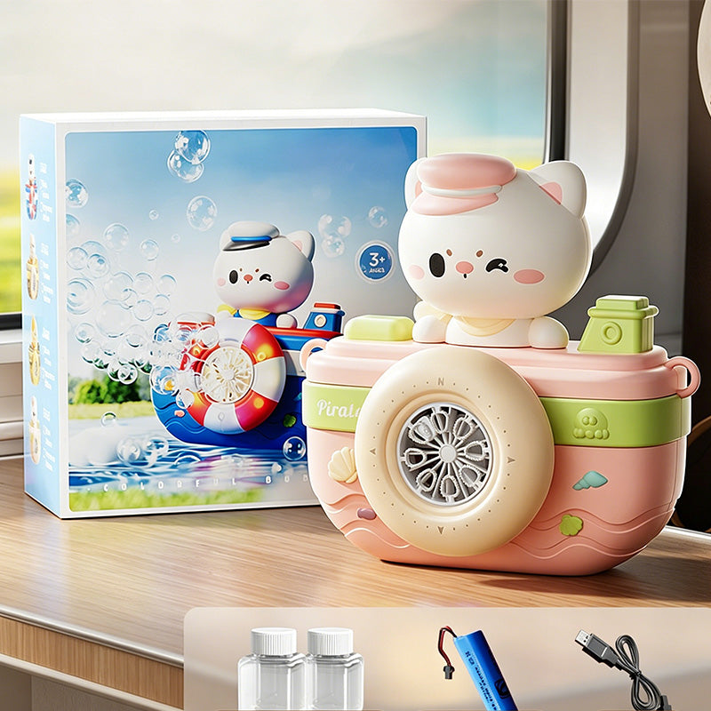 ⛵✨ Seifenblasenmaschine im Matrosen-Boot-Design – Automatische Blasenparty für Kindergeburtstage & Gartenfest