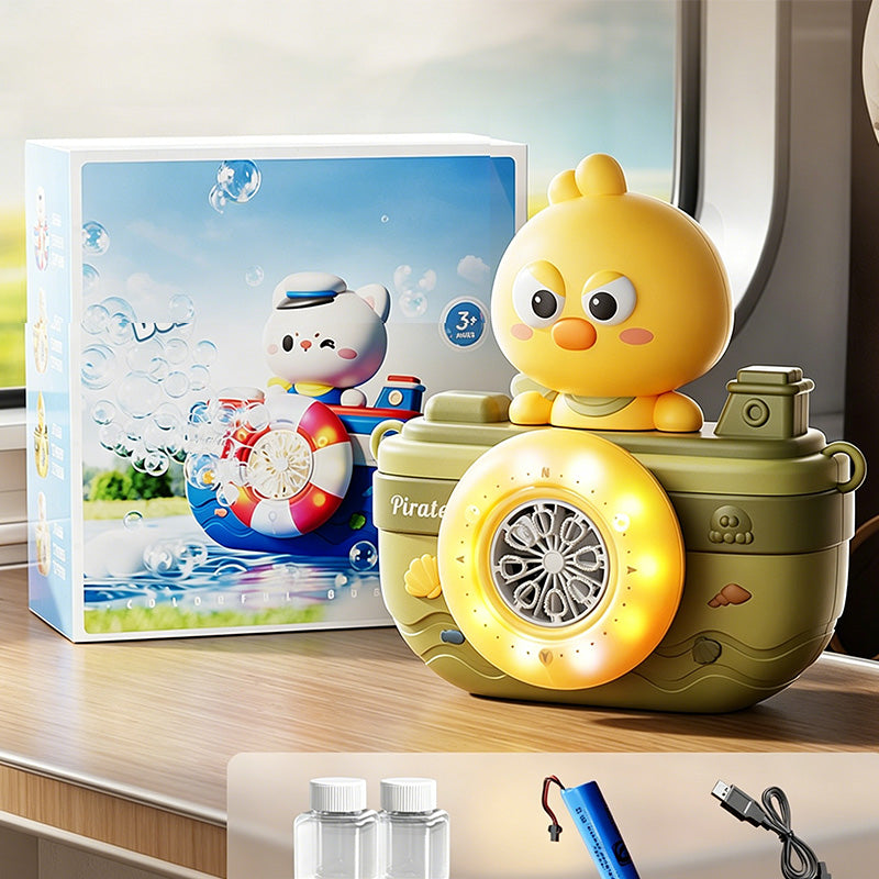 ⛵✨ Seifenblasenmaschine im Matrosen-Boot-Design – Automatische Blasenparty für Kindergeburtstage & Gartenfest