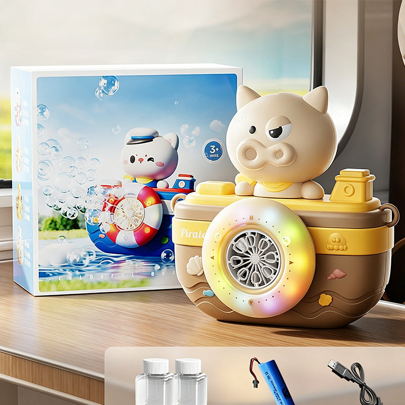 ⛵✨ Seifenblasenmaschine im Matrosen-Boot-Design – Automatische Blasenparty für Kindergeburtstage & Gartenfest