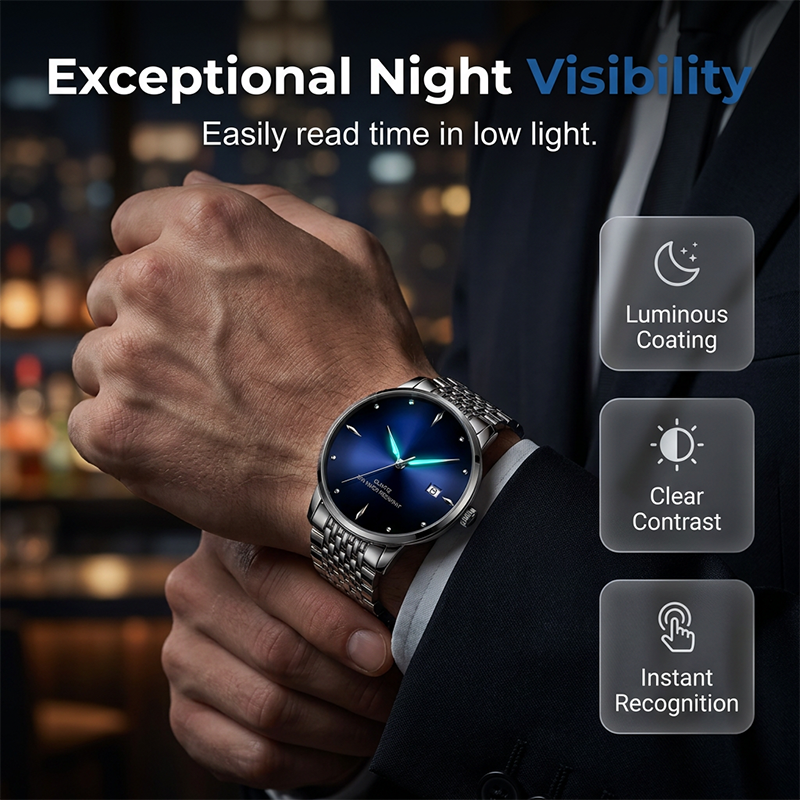 ⌚✨ Elegante, wasserdichte & leuchtende Herrenuhr – 50% RABATT! Modernes Design mit Luminova-Zeitern für Tag & Nacht.