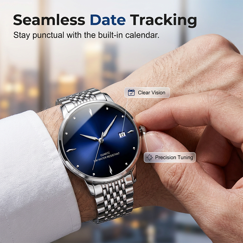 ⌚✨ Elegante, wasserdichte & leuchtende Herrenuhr – 50% RABATT! Modernes Design mit Luminova-Zeitern für Tag & Nacht.