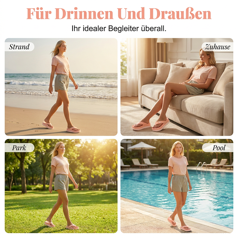 🌥️🩴 50% RABATT! Wolkenweiche Plateau Flip-Flops für Damen – Superbequem, federnd & perfekt für Sommer & Alltag ✨