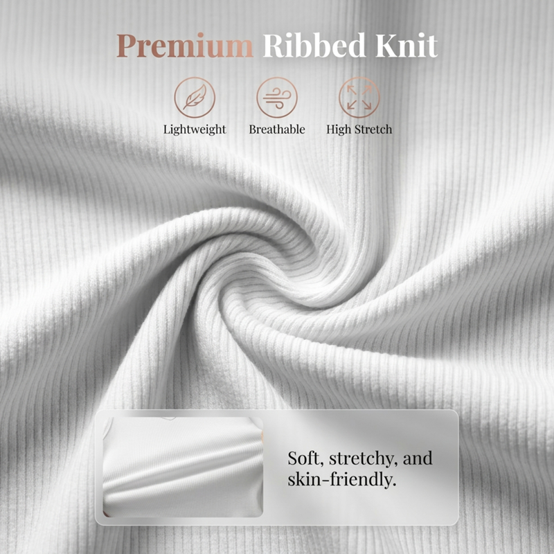 💥 50% RABATT! 👚 Damen Ribbed V-Ausschnitt Tanktop – Stretchig, figurbetont & ideal für Sommer, Sport & Layering ✨