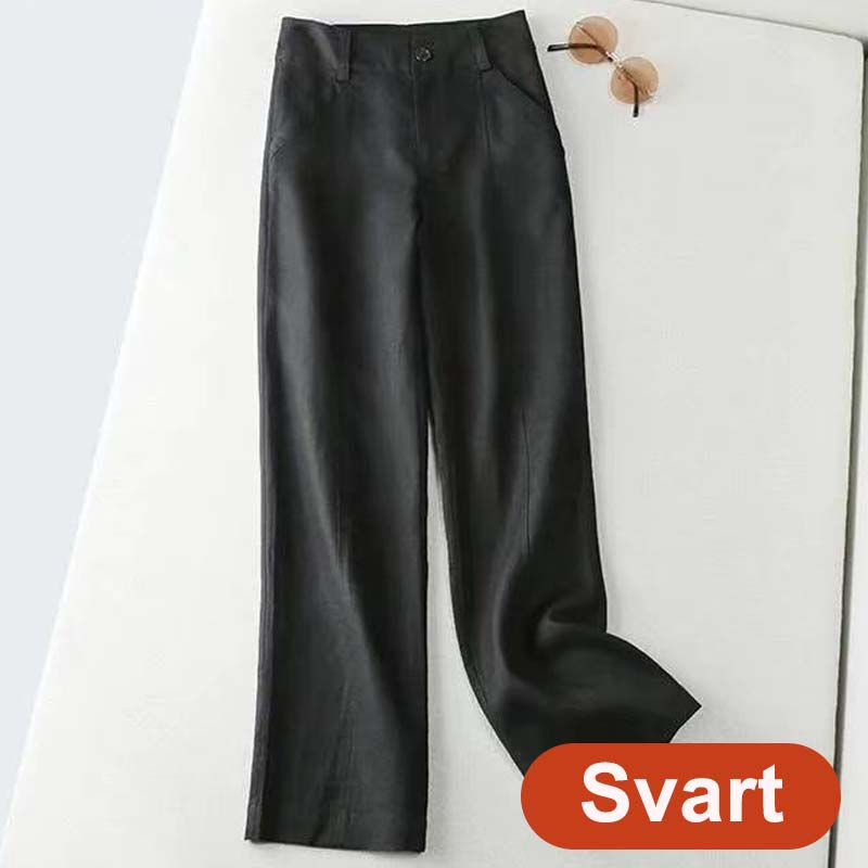 Sommerbukser med Rett Ben i Bomull og Lin