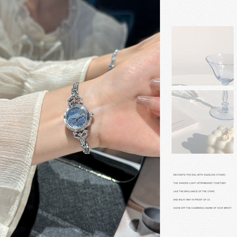 ⌚ Elegante Damenuhr mit Perlmuttzifferblatt – ✨ schimmert in Pastelltönen | 💎 Edelstahlgehäuse | 🦋 italienisches Lederarmband