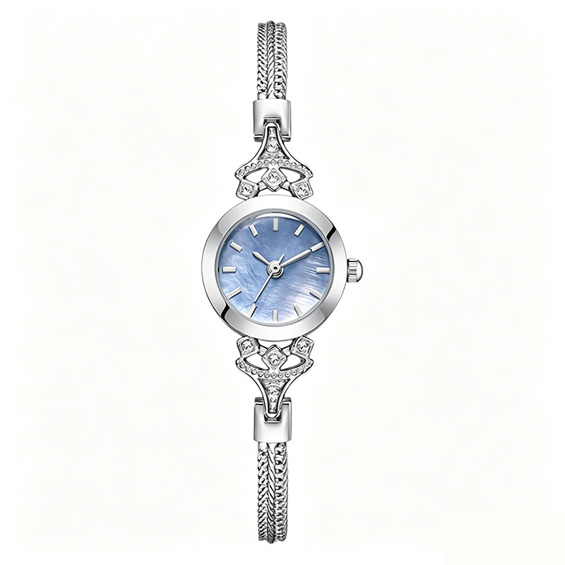 ⌚ Elegante Damenuhr mit Perlmuttzifferblatt – ✨ schimmert in Pastelltönen | 💎 Edelstahlgehäuse | 🦋 italienisches Lederarmband