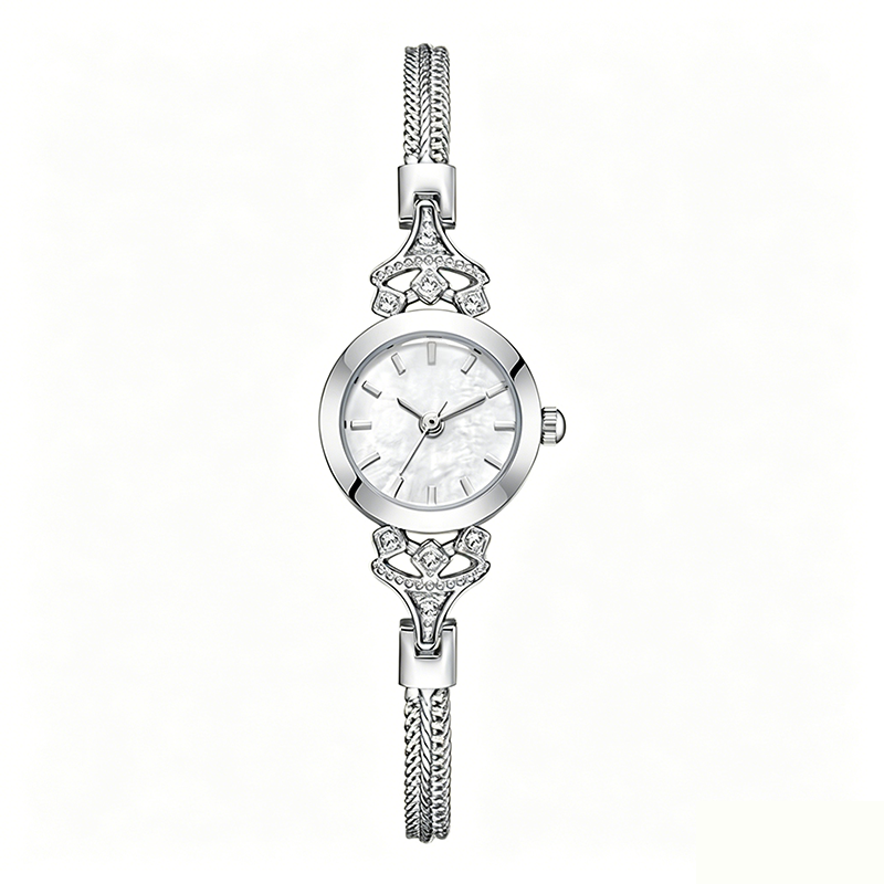 ⌚ Elegante Damenuhr mit Perlmuttzifferblatt – ✨ schimmert in Pastelltönen | 💎 Edelstahlgehäuse | 🦋 italienisches Lederarmband