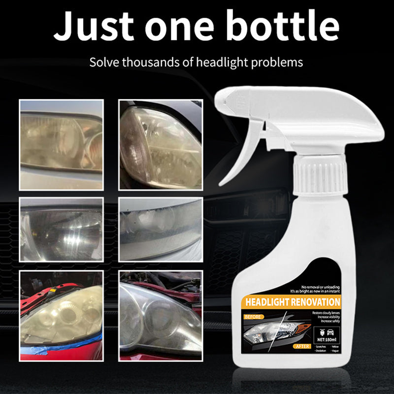 💡 50% RABATT!✨ Scheinwerfer-Restaurierungsspray – Entfernt Vergilbung & Trübung 🚗