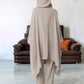 2-teiliges Damen-Set: Cardigan mit Kapuze & Hose mit hohem Bund