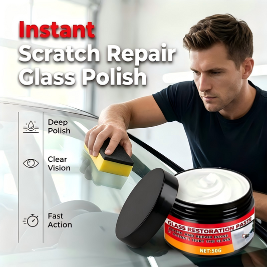 ✨Reparaturpaste für Kratzer im Autoglas mit Schwamm