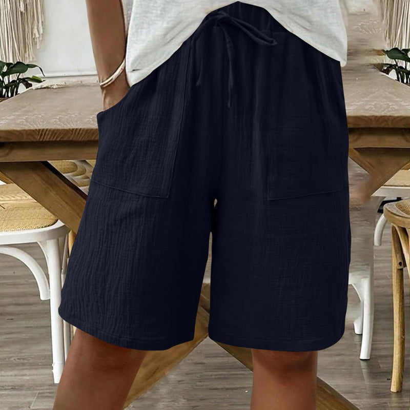 🌺🔥 50% RABATT ⏰ Damen High-Waist Shorts aus Baumwoll-Leinen – luftig, bequem & perfekt für den Sommer ☀️✨