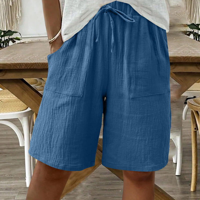 🌺🔥 50% RABATT ⏰ Damen High-Waist Shorts aus Baumwoll-Leinen – luftig, bequem & perfekt für den Sommer ☀️✨