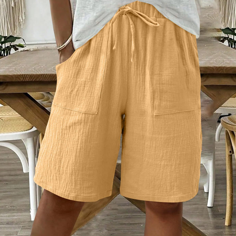 🌺🔥 50% RABATT ⏰ Damen High-Waist Shorts aus Baumwoll-Leinen – luftig, bequem & perfekt für den Sommer ☀️✨