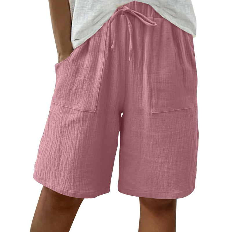 🌺🔥 50% RABATT ⏰ Damen High-Waist Shorts aus Baumwoll-Leinen – luftig, bequem & perfekt für den Sommer ☀️✨