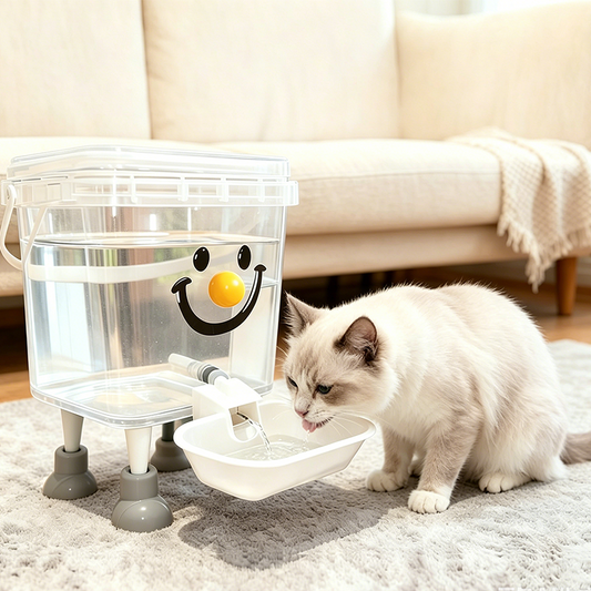 🐱 50 % RABATT FÜR BEGRENZTE ZEIT! 💧 Haustier Wasserspender mit Großtank – Selbstnachfüllendes System, transparenter Behälter, höhenverstellbar für Katzen & Hunde