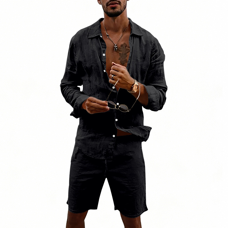 👔☀️ 50% RABATT! Herren-Leinenhemd & Shorts Set – Lässig, sommerlich & luftig – Ideal für warme Tage oder den Urlaub – bequem & stilvoll 🩳🌿✨