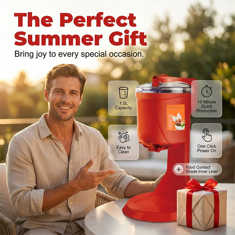 🍦 60% RABATT! 🥳 Automatische Eismaschine – 15 Min. Gefrierzeit & 1,0 L Kapazität – Ein-Knopf-Ausgabe – perfekt für Softeis zu Hause 🍨✨🕹️