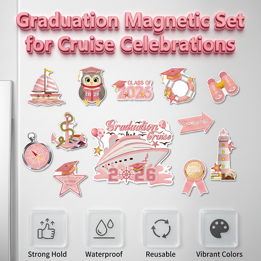 🎓🧲 GROSSE MAGNETE FÜR ABSCHLUSSBALL-DEKO – Jumbo-Garagentafeln, Auto- & Fotodisplays – UV-beständig & wiederverwendbar