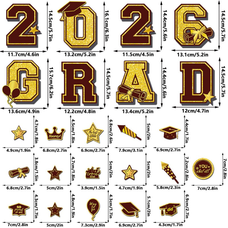 🎓🧲 GROSSE MAGNETE FÜR ABSCHLUSSBALL-DEKO – Jumbo-Garagentafeln, Auto- & Fotodisplays – UV-beständig & wiederverwendbar