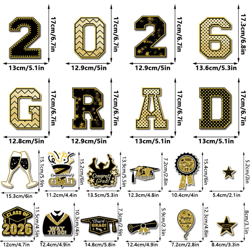 🎓🧲 GROSSE MAGNETE FÜR ABSCHLUSSBALL-DEKO – Jumbo-Garagentafeln, Auto- & Fotodisplays – UV-beständig & wiederverwendbar