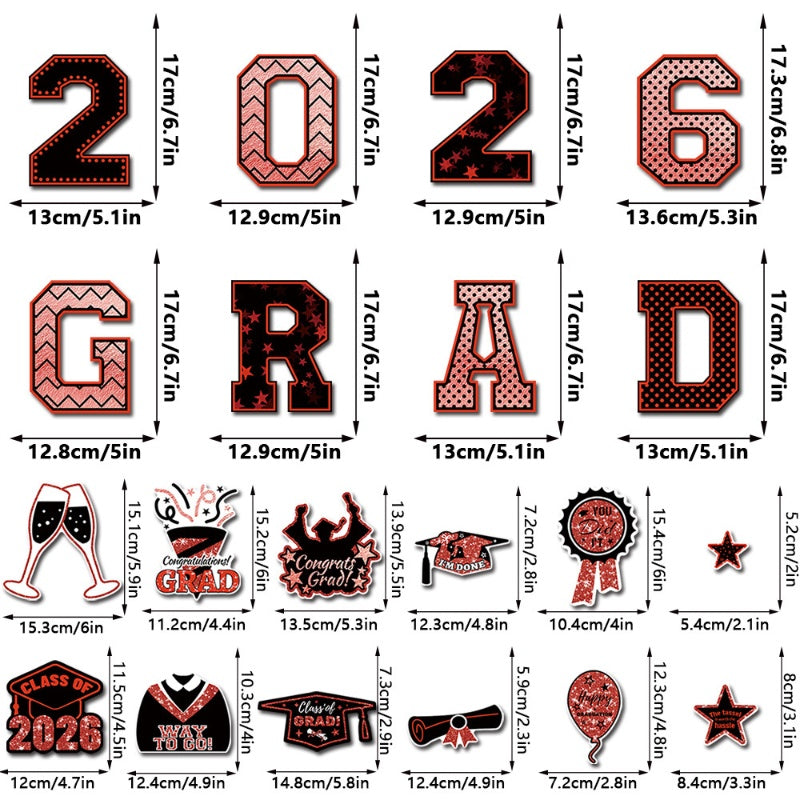 🎓🧲 GROSSE MAGNETE FÜR ABSCHLUSSBALL-DEKO – Jumbo-Garagentafeln, Auto- & Fotodisplays – UV-beständig & wiederverwendbar