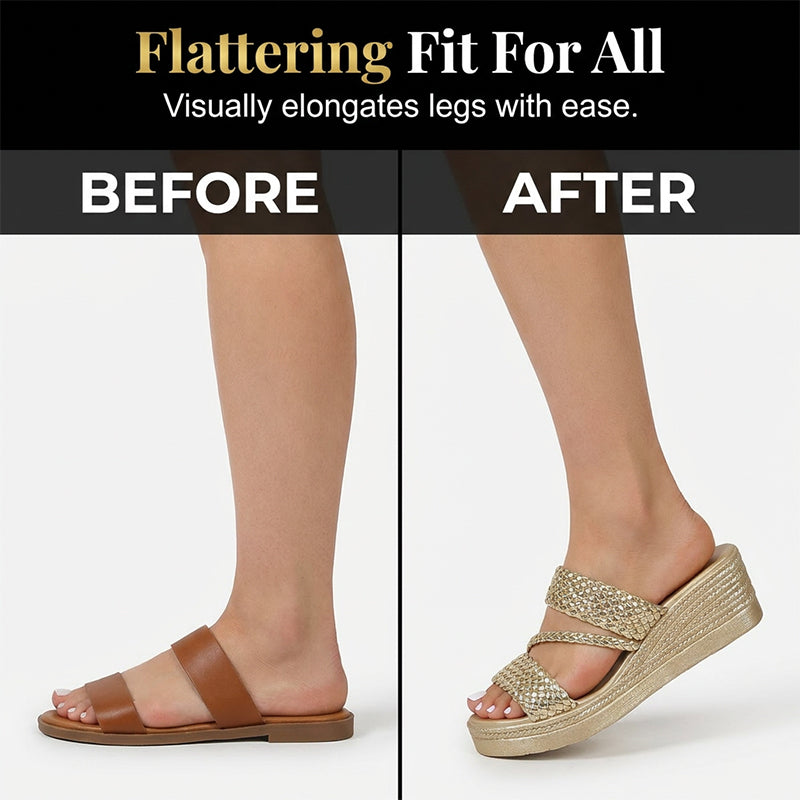 👠🌺 50% RABATT! Damen-Plateausandalen mit gewebtem Riemen – Elegant, bequem & perfekt für Sommer, Party & Strand ✨