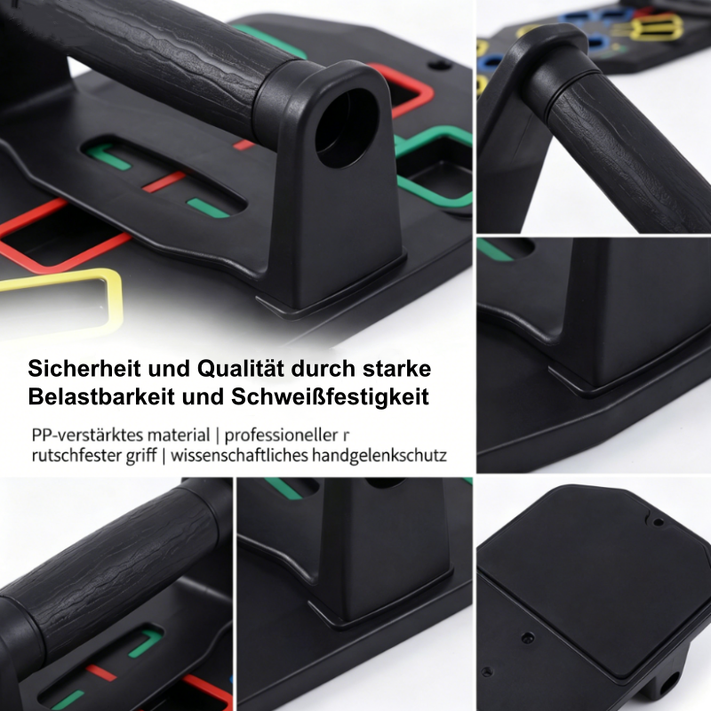 🧱✨ Faltbares Liegestützbrett mit Farbcodierung – Trainingsboard für Home-Workouts, Kraft & Stabilisation 💪
