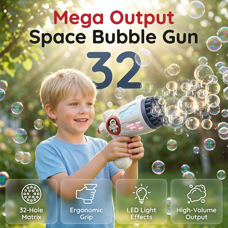 🧼✨ Automatische Seifenblasenpistole für Kinder – 50% Rabatt! Bunte LED-Beleuchtung, Musik & 1000+ Blasen pro Minute 🎉