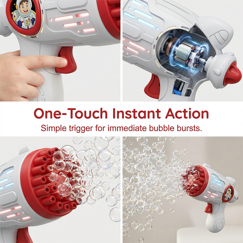 🧼✨ Automatische Seifenblasenpistole für Kinder – 50% Rabatt! Bunte LED-Beleuchtung, Musik & 1000+ Blasen pro Minute 🎉