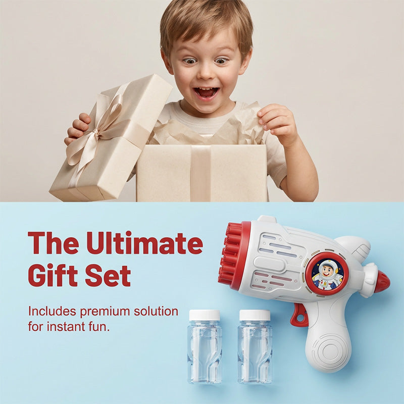 🧼✨ Automatische Seifenblasenpistole für Kinder – 50% Rabatt! Bunte LED-Beleuchtung, Musik & 1000+ Blasen pro Minute 🎉