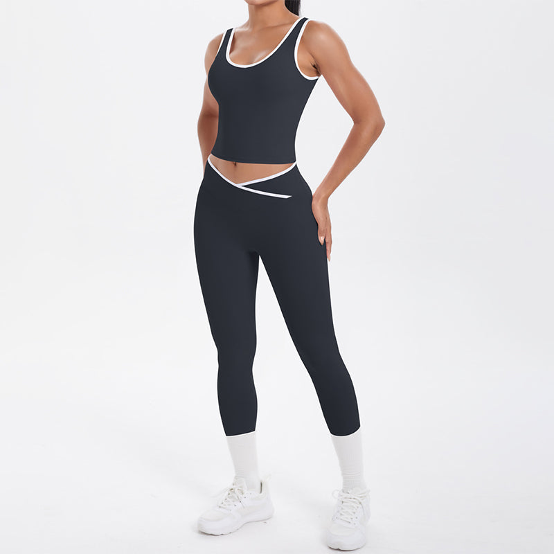 🧘‍♀️✨ Damen Yoga Outfit 2-teilig | Sport Set mit Top und Leggings – 50% RABATT! Atmungsaktiv, dehnbar & perfekt für Yoga, Fitness & Alltag 🌿