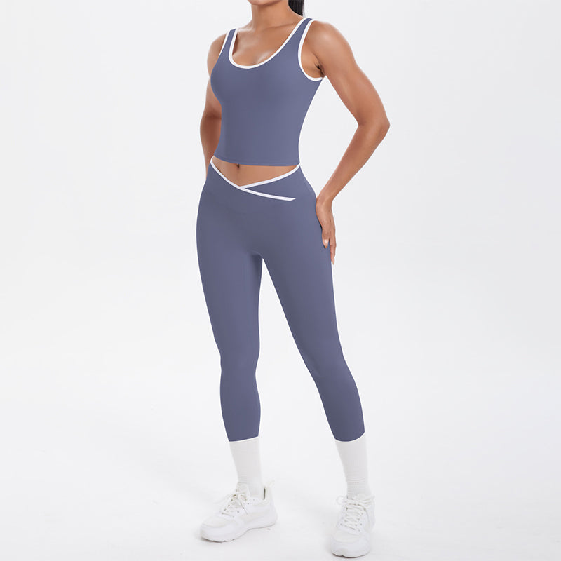 🧘‍♀️✨ Damen Yoga Outfit 2-teilig | Sport Set mit Top und Leggings – 50% RABATT! Atmungsaktiv, dehnbar & perfekt für Yoga, Fitness & Alltag 🌿