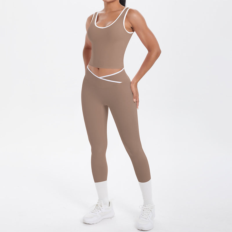 🧘‍♀️✨ Damen Yoga Outfit 2-teilig | Sport Set mit Top und Leggings – 50% RABATT! Atmungsaktiv, dehnbar & perfekt für Yoga, Fitness & Alltag 🌿