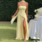 👗✨ Sexy trägerloses Maxikleid mit rückenfreiem Design und hohem Beinschlitz für Damen – 50% RABATT! Verführerisch, elegant & perfekt für Galas, Hochzeiten oder festliche Abende 🌹