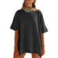 🌺👕 Lockeres Damen Oberteil – U-Boot-Ausschnitt, Einfarbig & Bequem – 50% RABATT! Leicht, lässig & perfekt für Sommer & Alltag ☁️