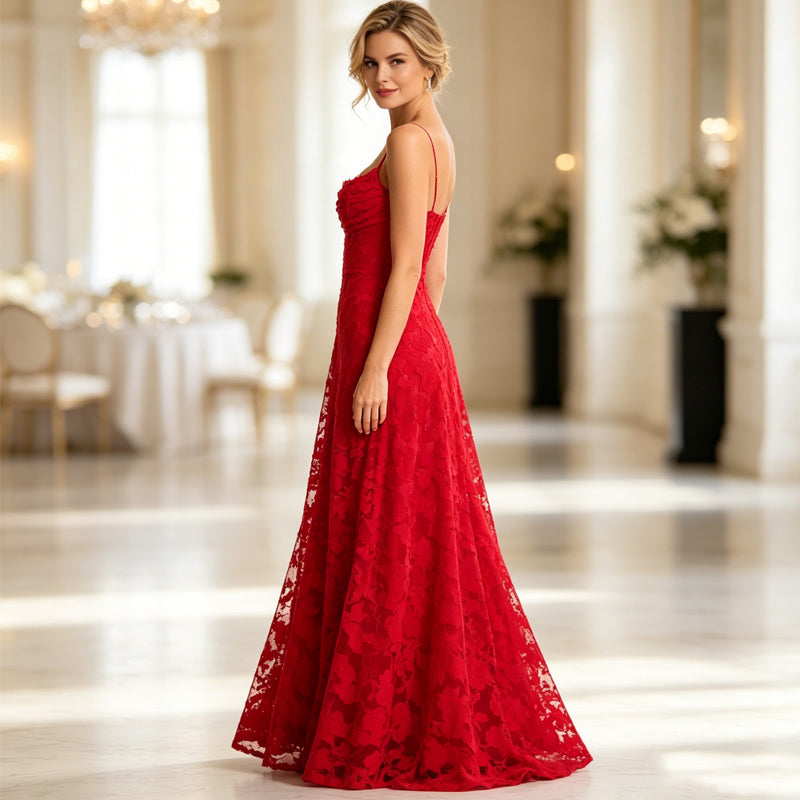 👗🌸 Figurbetontes Spitzenkleid mit Blumenmuster und ausgestelltem Saum – 50% RABATT! Romantisch, feminin & perfekt für festliche Anlässe, Hochzeiten oder Date