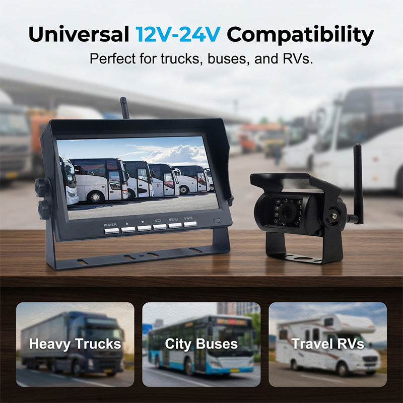📹 50 % Rabatt! 🥳Über 50.000 verkauft!🚛🛡️7-Zoll Rückfahrkamera Set mit Monitor – Kabellos für LKW, Bus & Traktor 🚛 Klare Rückansicht