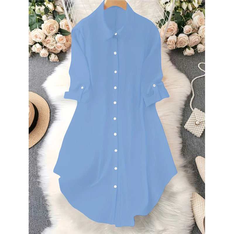 👚 Damen lässige Langarmbluse mit Knopfleiste – Dein perfekter Alltagsbegleiter für einen mühelos stylischen Look ✨