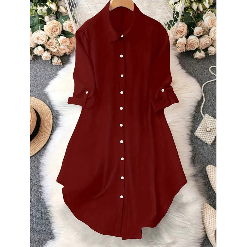 👚 Damen lässige Langarmbluse mit Knopfleiste – Dein perfekter Alltagsbegleiter für einen mühelos stylischen Look ✨
