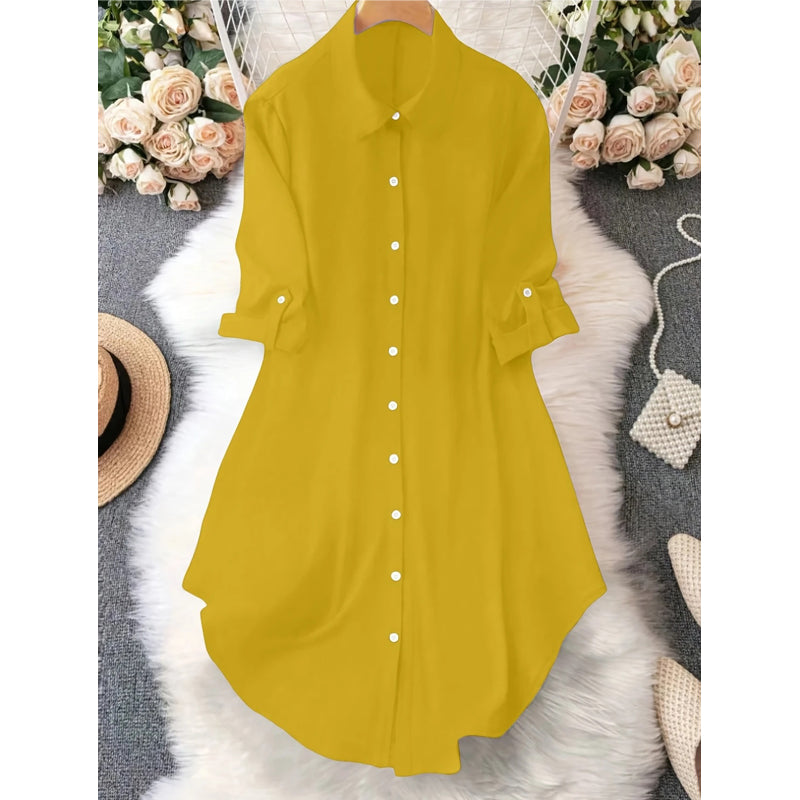 👚 Damen lässige Langarmbluse mit Knopfleiste – Dein perfekter Alltagsbegleiter für einen mühelos stylischen Look ✨
