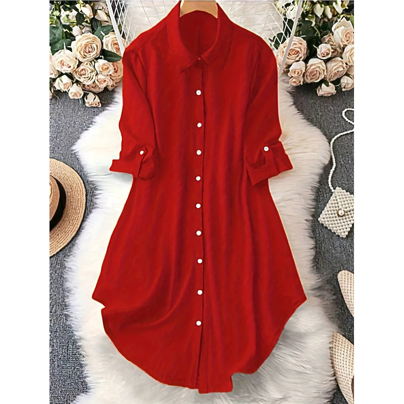 👚 Damen lässige Langarmbluse mit Knopfleiste – Dein perfekter Alltagsbegleiter für einen mühelos stylischen Look ✨