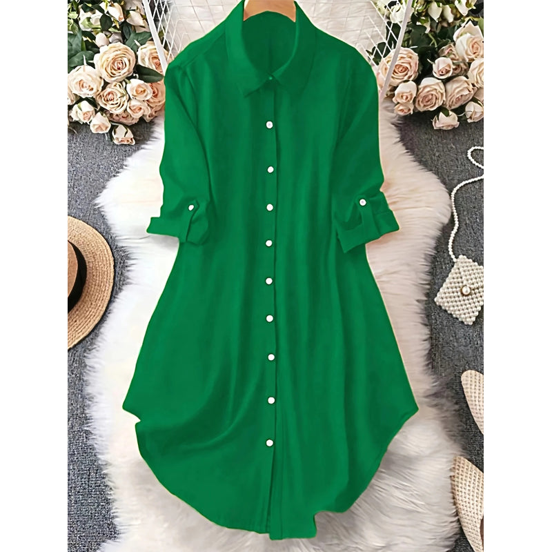 👚 Damen lässige Langarmbluse mit Knopfleiste – Dein perfekter Alltagsbegleiter für einen mühelos stylischen Look ✨