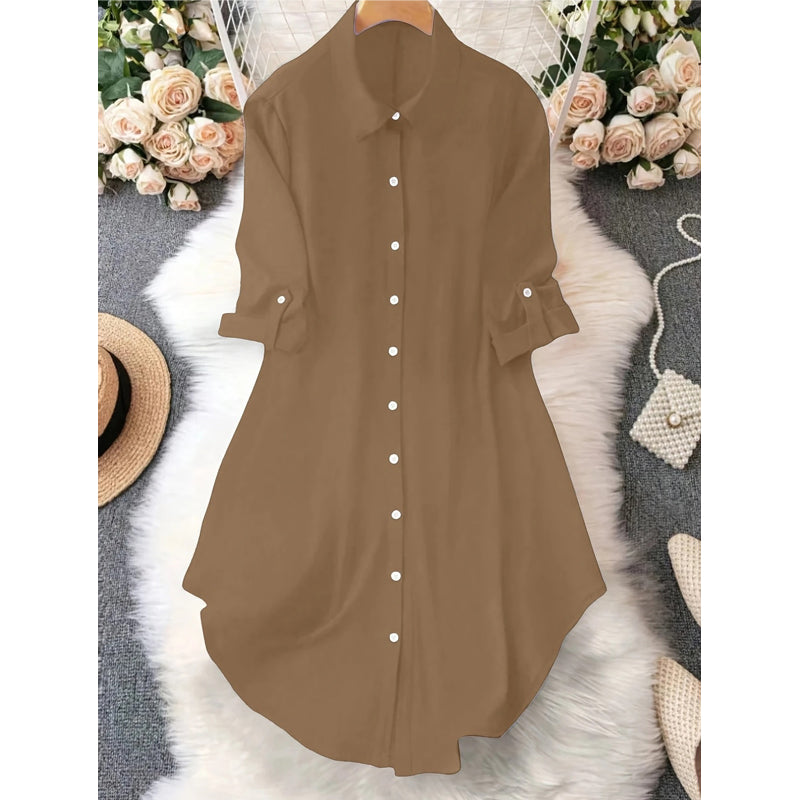 👚 Damen lässige Langarmbluse mit Knopfleiste – Dein perfekter Alltagsbegleiter für einen mühelos stylischen Look ✨