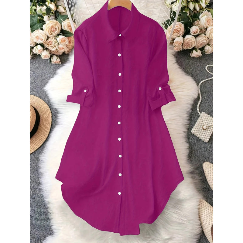 👚 Damen lässige Langarmbluse mit Knopfleiste – Dein perfekter Alltagsbegleiter für einen mühelos stylischen Look ✨