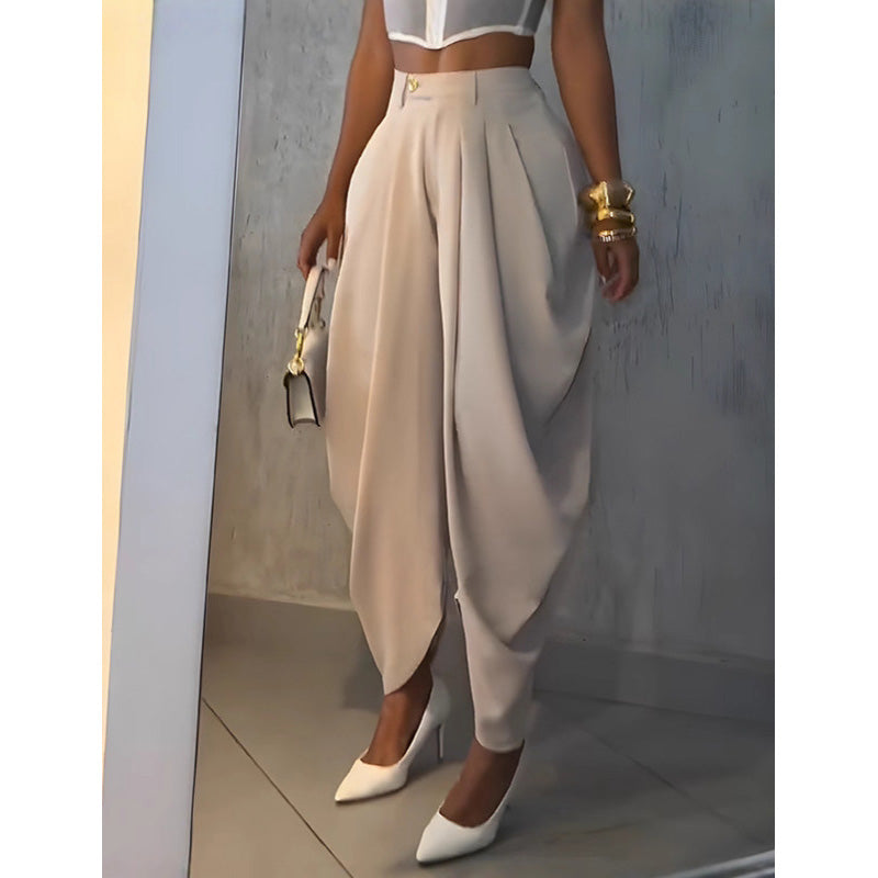 👖⏰ 50% RABATT – NUR FÜR KURZE ZEIT! Lässige Damenhose mit hoher Taille und weitem Bein – Leicht, luftig & perfekt für Sommer & Alltag ✨